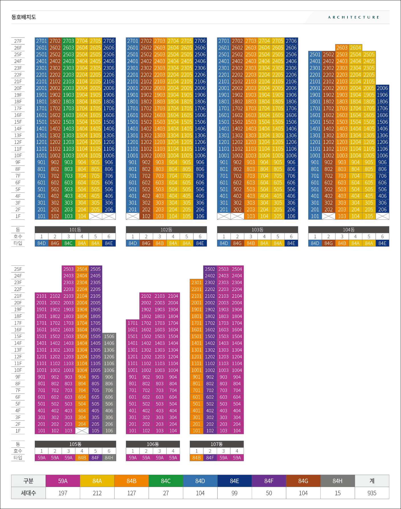 탑석_푸르지오_파크7_동호배치도